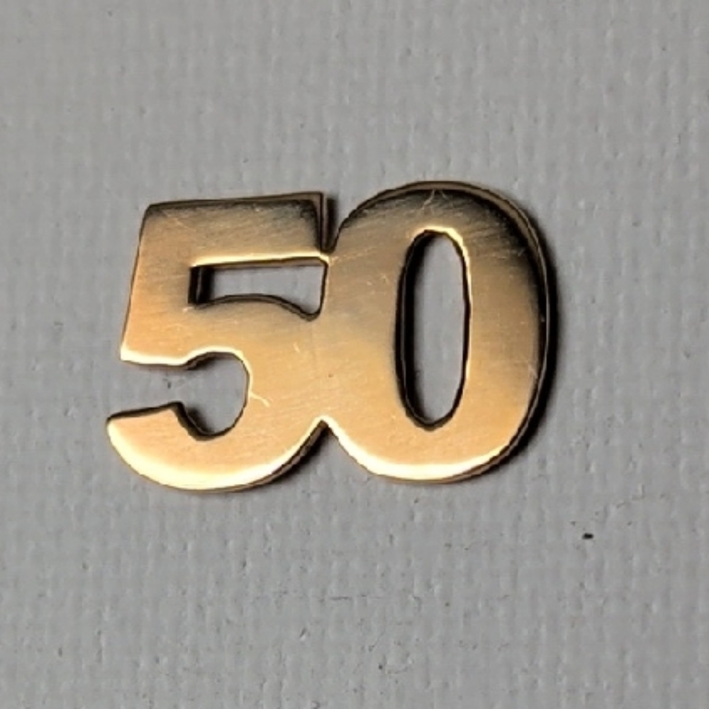 Gold Number 50 Pin